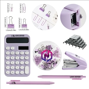 Pastel Purple Office Supply Set